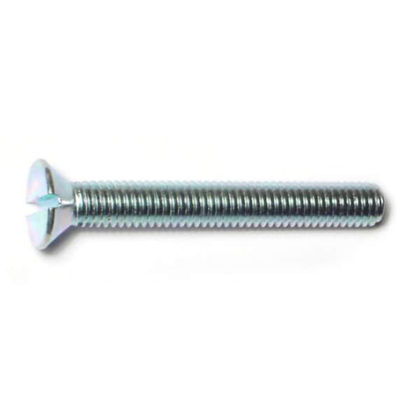 Midwest Fastener #10-32 x 1-1/2 in Slotted Flat Machine Screw, Zinc Plated Steel, 24 PK 61426 - main